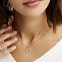 Collier Anas Argent Blanc Oxyde De Zirconium