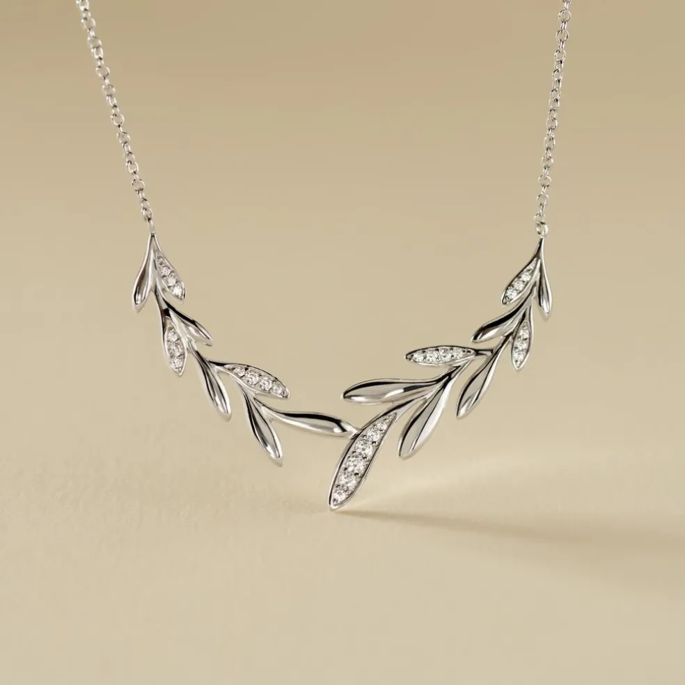 Collier Andeol Argent Blanc Oxyde De Zirconium