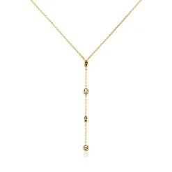 Collier Angelica Plaque Or Jaune Oxyde De Zirconium