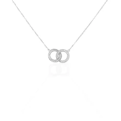 Collier Anne Argent Blanc Oxyde De Zirconium