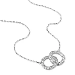 Collier Anne Argent Blanc Oxyde De Zirconium