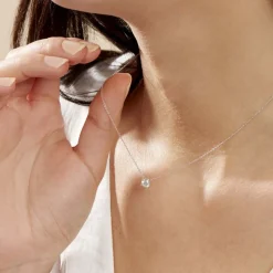 Collier Aphrodite Or Blanc Diamant