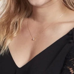 Collier Aphrodite Or Jaune Diamant Synthetique