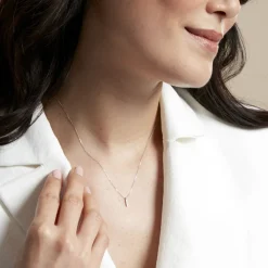 Collier Aprhodisia Or Blanc Diamant Blanc