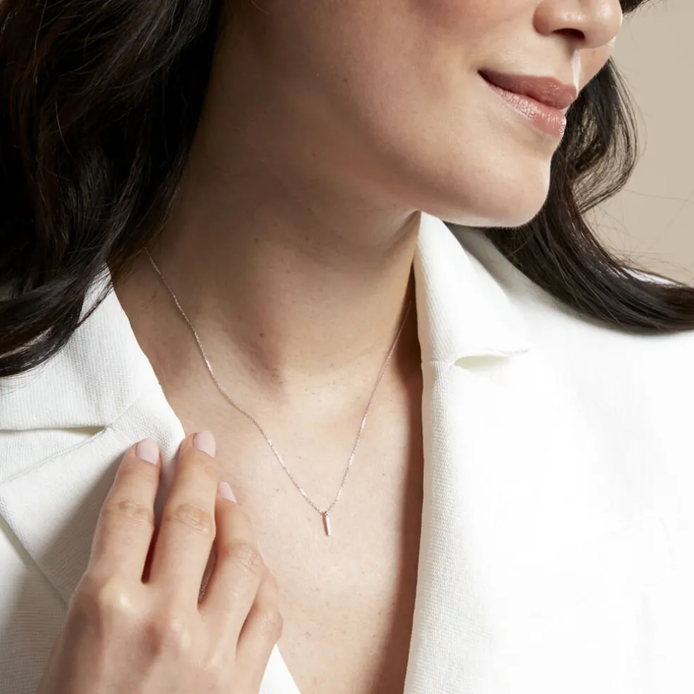 Collier Aprhodisia Or Blanc Diamant Blanc