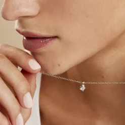 Collier April Argent Blanc Oxyde De Zirconium