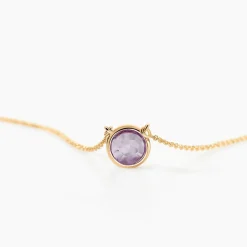 Collier Arenale Or Jaune Amethyste