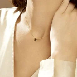 Collier Arenale Or Jaune Quartz