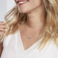 Collier Argent Bartolomee Oxydes De Zirconium