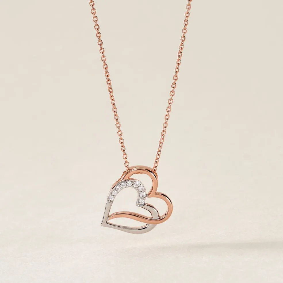 Collier Argent Bicolore Serapis Oxyde De Zirconium