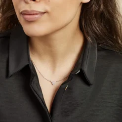 Collier Argent Blanc Afonso Oxyde De Zirconium