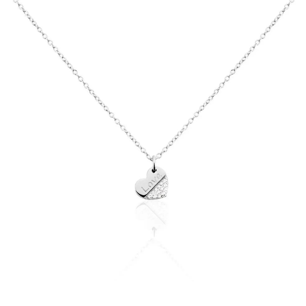 Collier Argent Blanc Alphonzo Oxydes De Zirconium