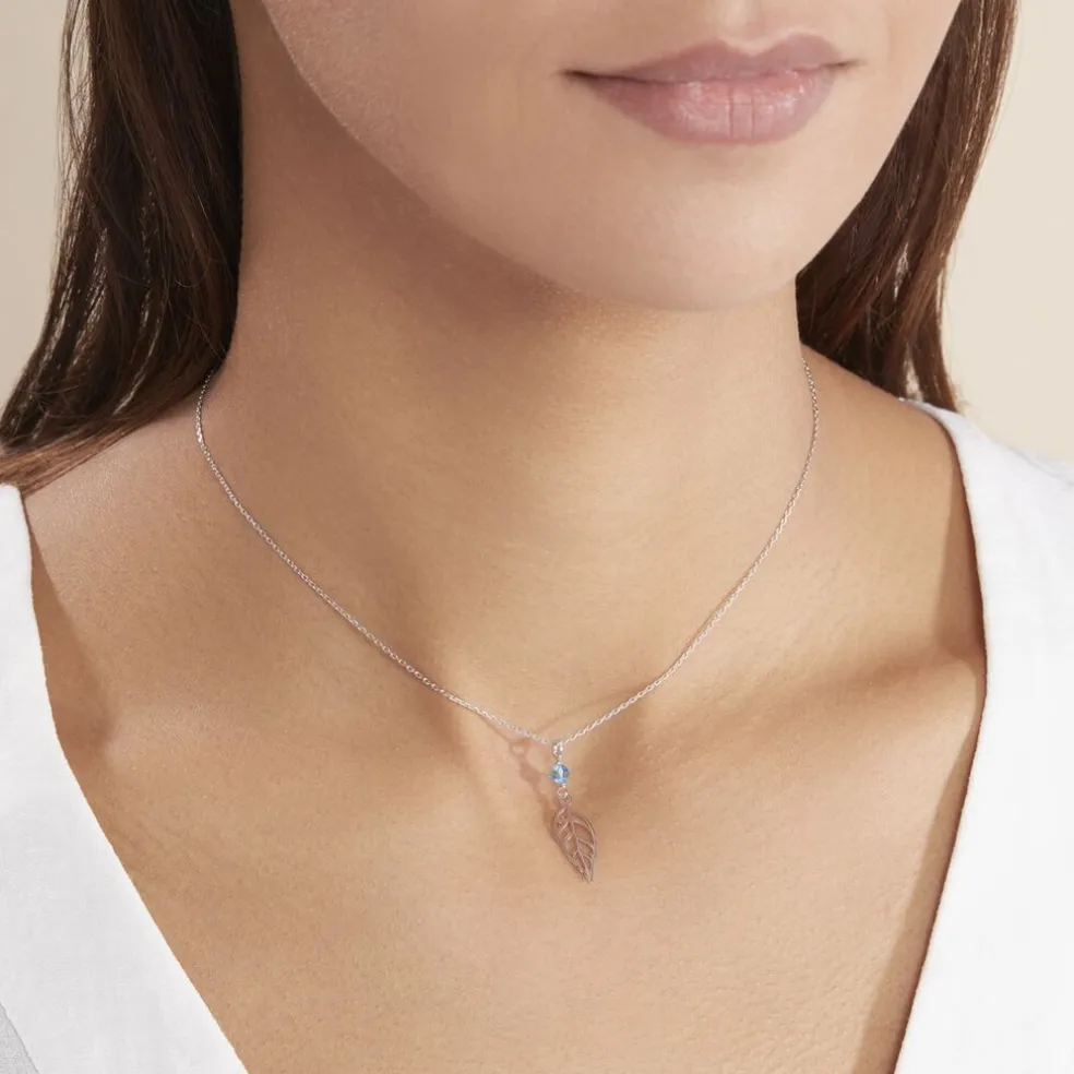 Collier Argent Blanc Angelika Pierres Synthetiques