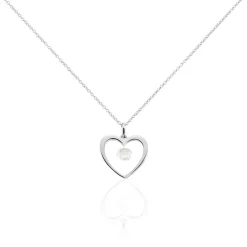 Collier Argent Blanc Armo Oxydes De Zirconium