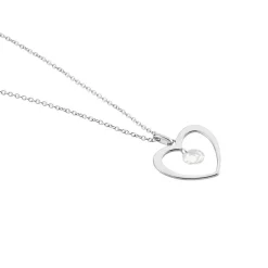 Collier Argent Blanc Armo Oxydes De Zirconium