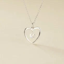 Collier Argent Blanc Armo Oxydes De Zirconium