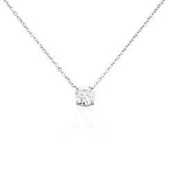 Collier Argent Blanc Aroha Oxyde De Zirconium