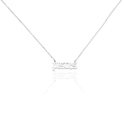 Collier Argent Blanc Astro