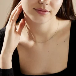 Collier Argent Blanc Astria