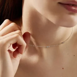 Collier Argent Blanc Astria