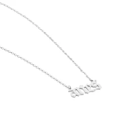 Collier Argent Blanc Astro