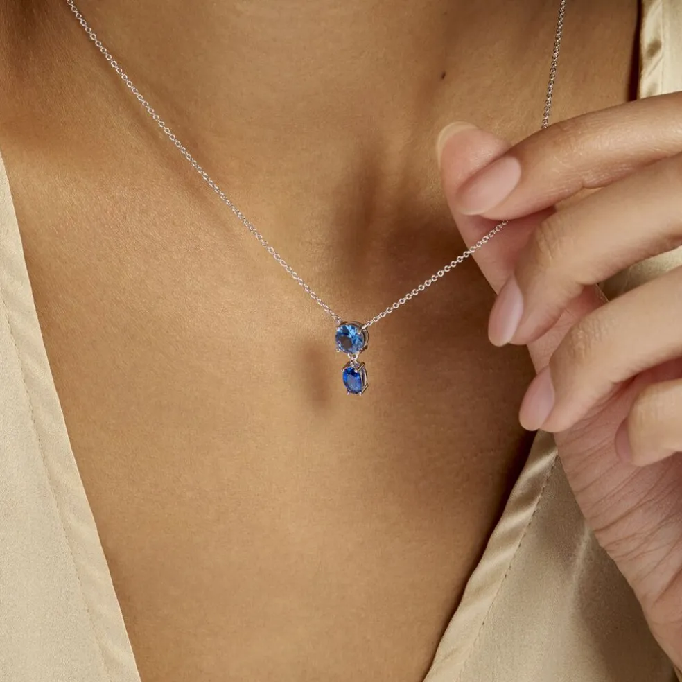 Collier Argent Blanc Brenna Oxydes De Zirconium