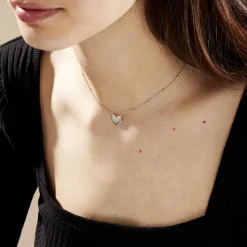 Collier Argent Blanc Careen