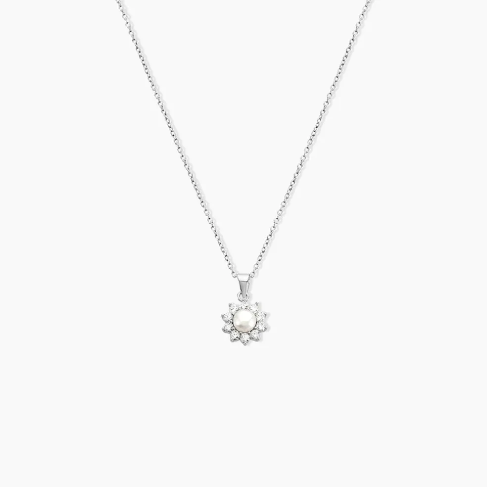 Collier Argent Blanc Cheri Perle De Culture Oxydes De Zirconium
