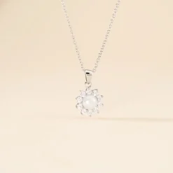 Collier Argent Blanc Cheri Perle De Culture Oxydes De Zirconium