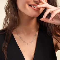 Collier Argent Blanc Deep In Love Oxyde De Zirconium