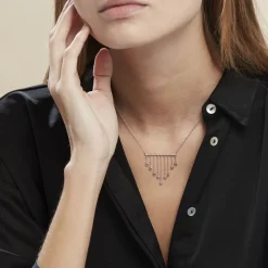 Collier Argent Blanc Edvard Oxydes De Zirconium