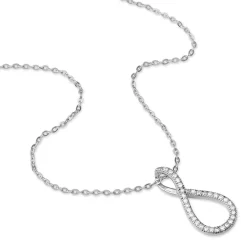 Collier Argent Blanc Eileen Oxyde De Zirconium
