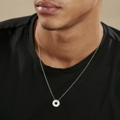 Collier Argent Blanc Isandro