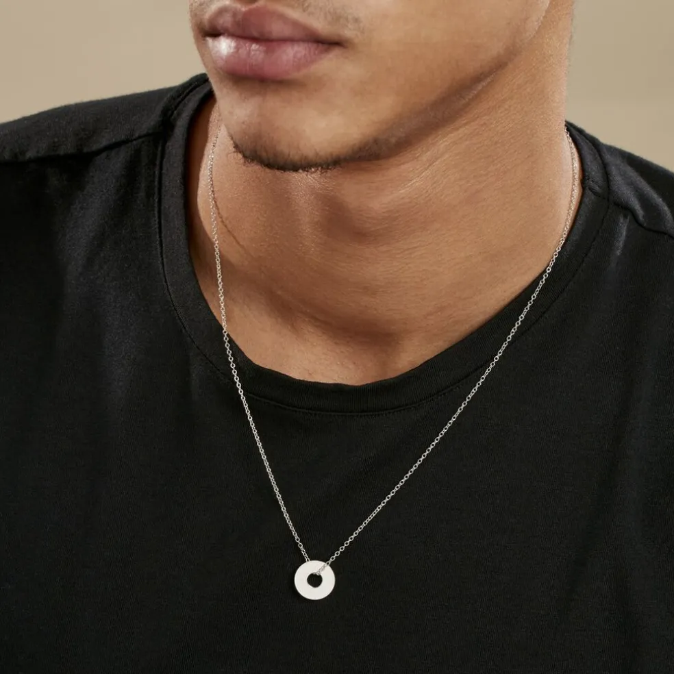 Collier Argent Blanc Isandro