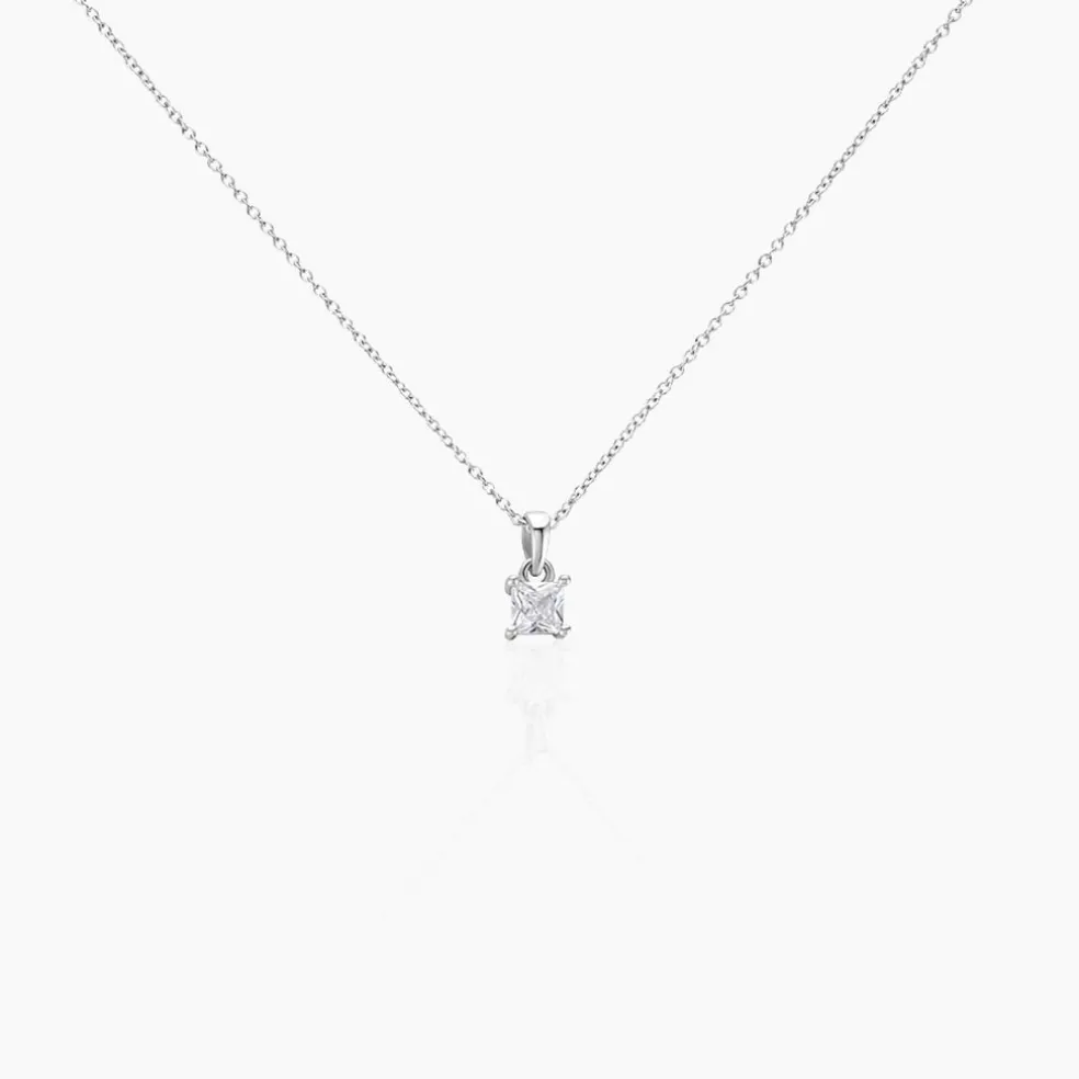 Collier Argent Blanc Jenah Oxyde De Zirconium