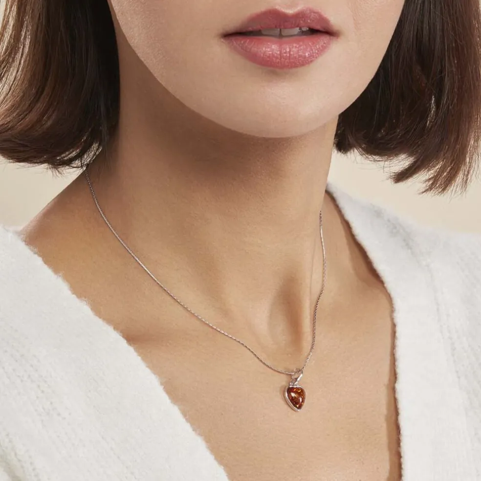 Collier Argent Blanc Karyl Ambre