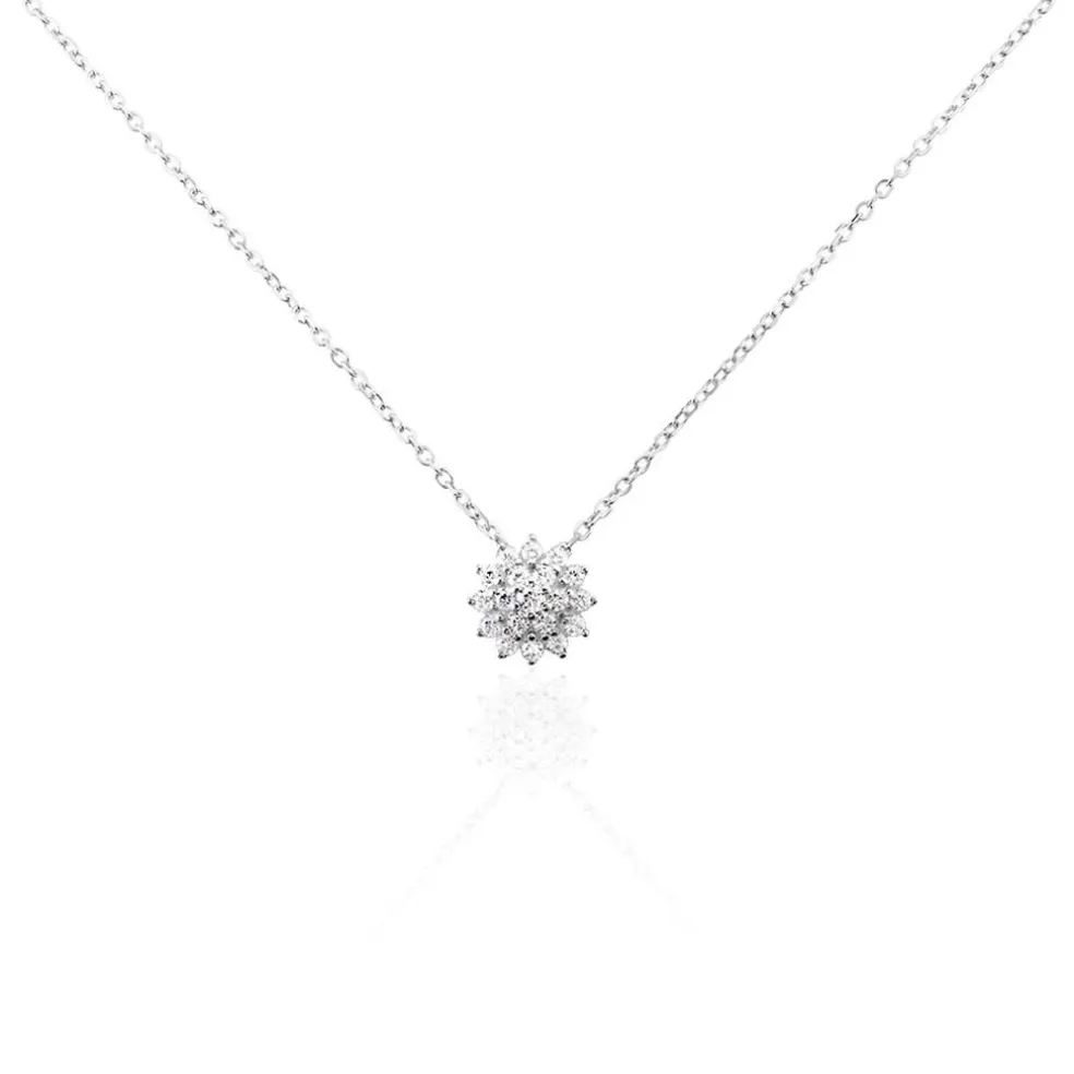 Collier Argent Blanc Maximille Oxydes De Zirconium