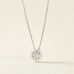 Collier Argent Blanc Maximille Oxydes De Zirconium