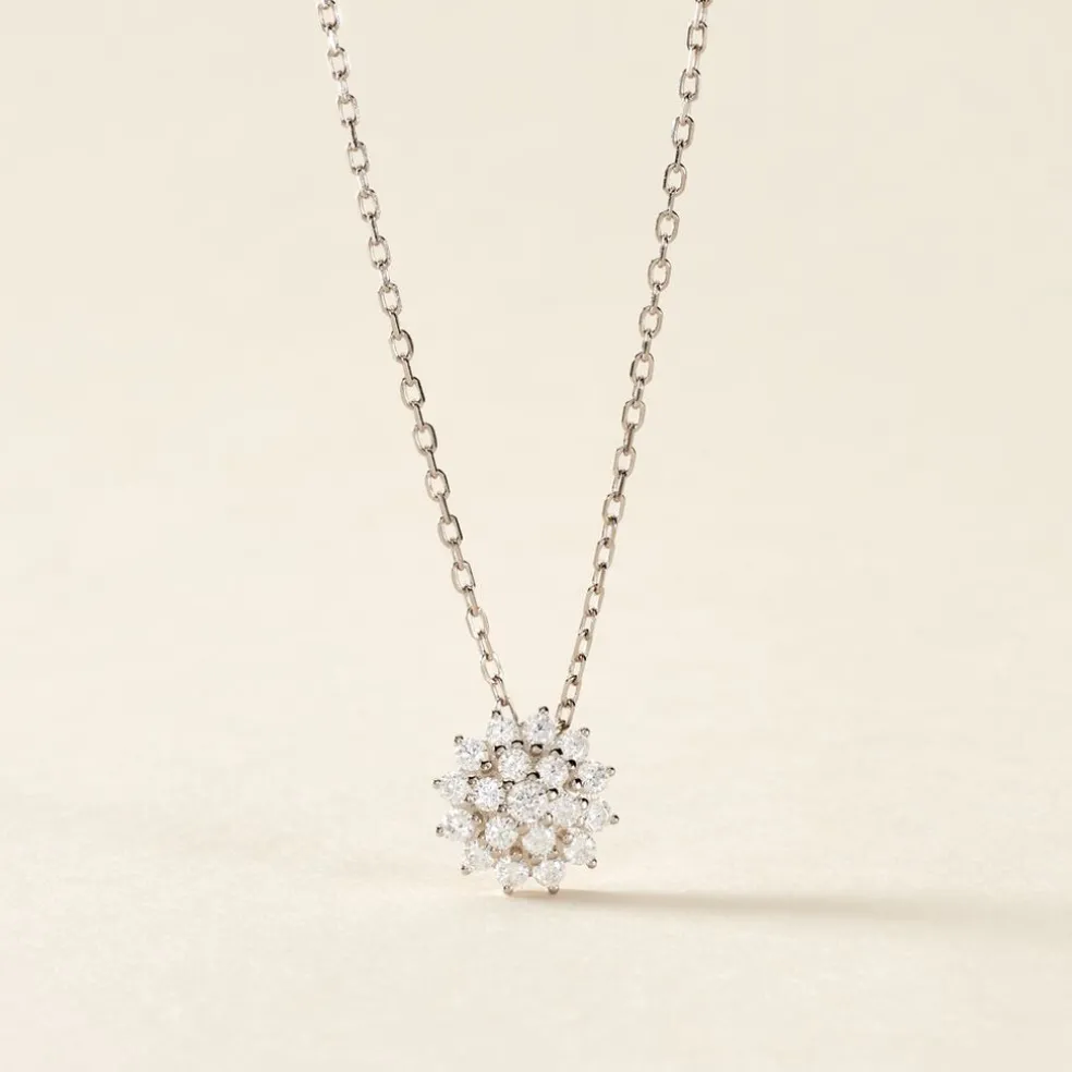 Collier Argent Blanc Maximille Oxydes De Zirconium