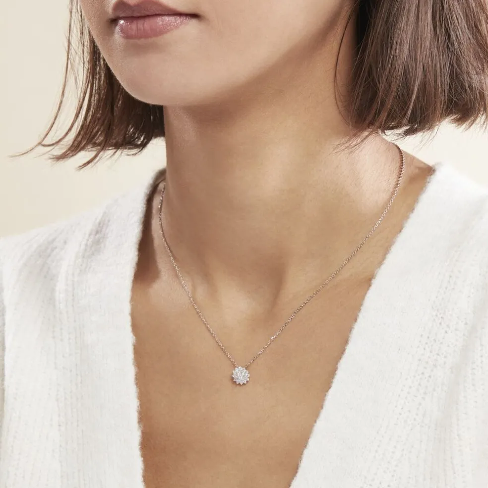 Collier Argent Blanc Maximille Oxydes De Zirconium