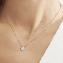 Collier Argent Blanc Maximille Oxydes De Zirconium