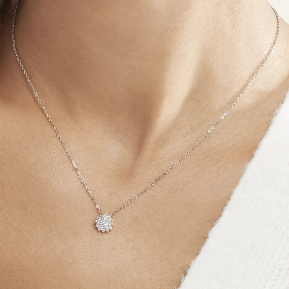 Collier Argent Blanc Maximille Oxydes De Zirconium