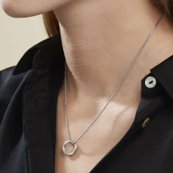 Collier Argent Blanc Melia