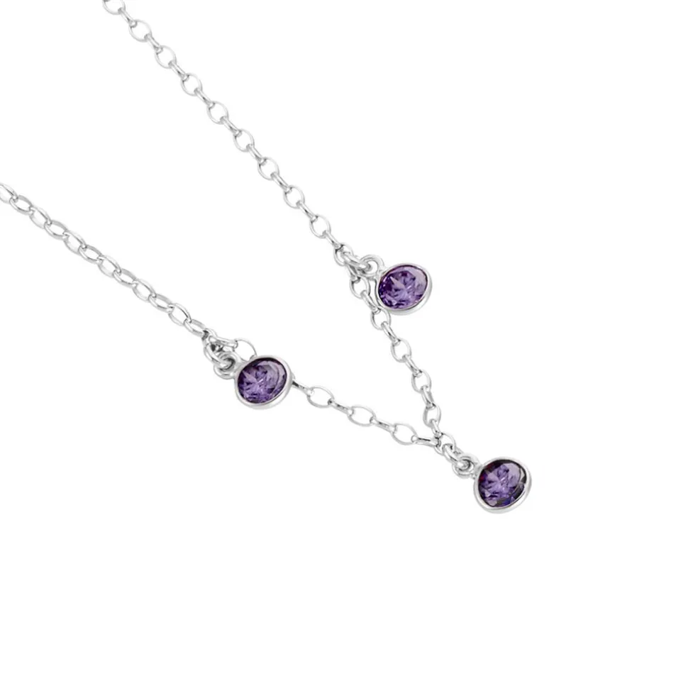 Collier Argent Blanc Muireall Oxydes De Zirconium