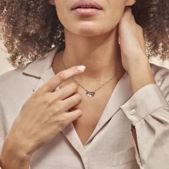 Collier Argent Blanc Paulino Pierres Artificelles