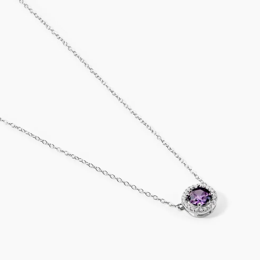 Collier Argent Blanc Rio Copacabana Oxyde De Zirconium