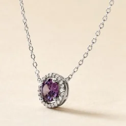 Collier Argent Blanc Rio Copacabana Oxyde De Zirconium