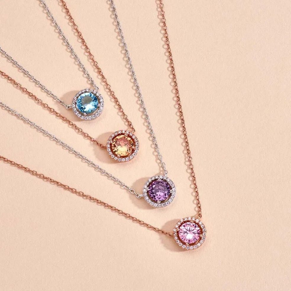 Collier Argent Blanc Rio Copacabana Oxyde De Zirconium