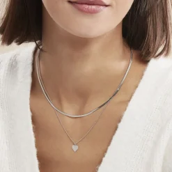 Collier Argent Blanc Sapphira