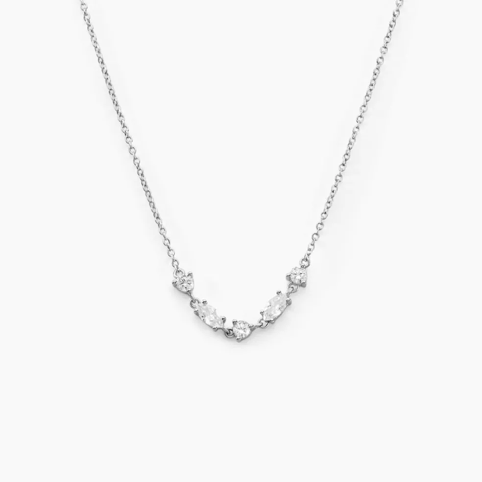 Collier Argent Blanc Shiny Nights Oxyde De Zirconium